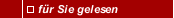 für Sie gelesen